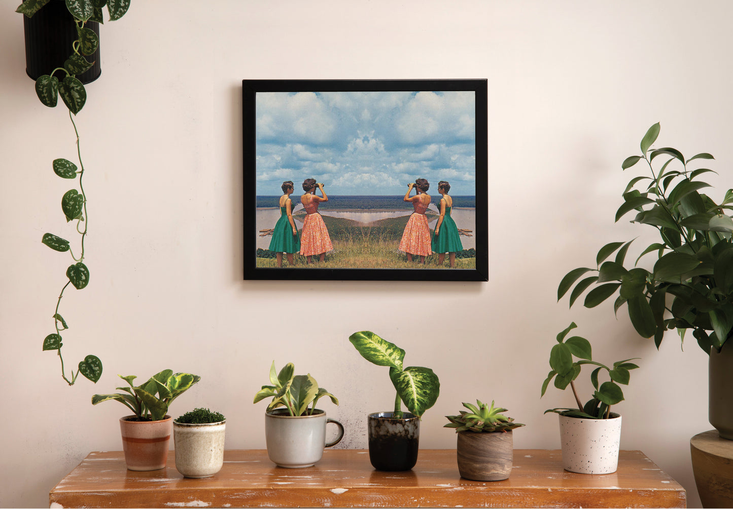 Binoculars - Vintage Collage Art Print