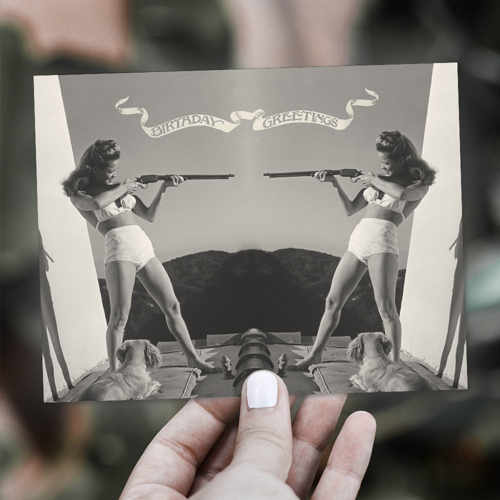 Birthday Double Barrel - Greeting Card