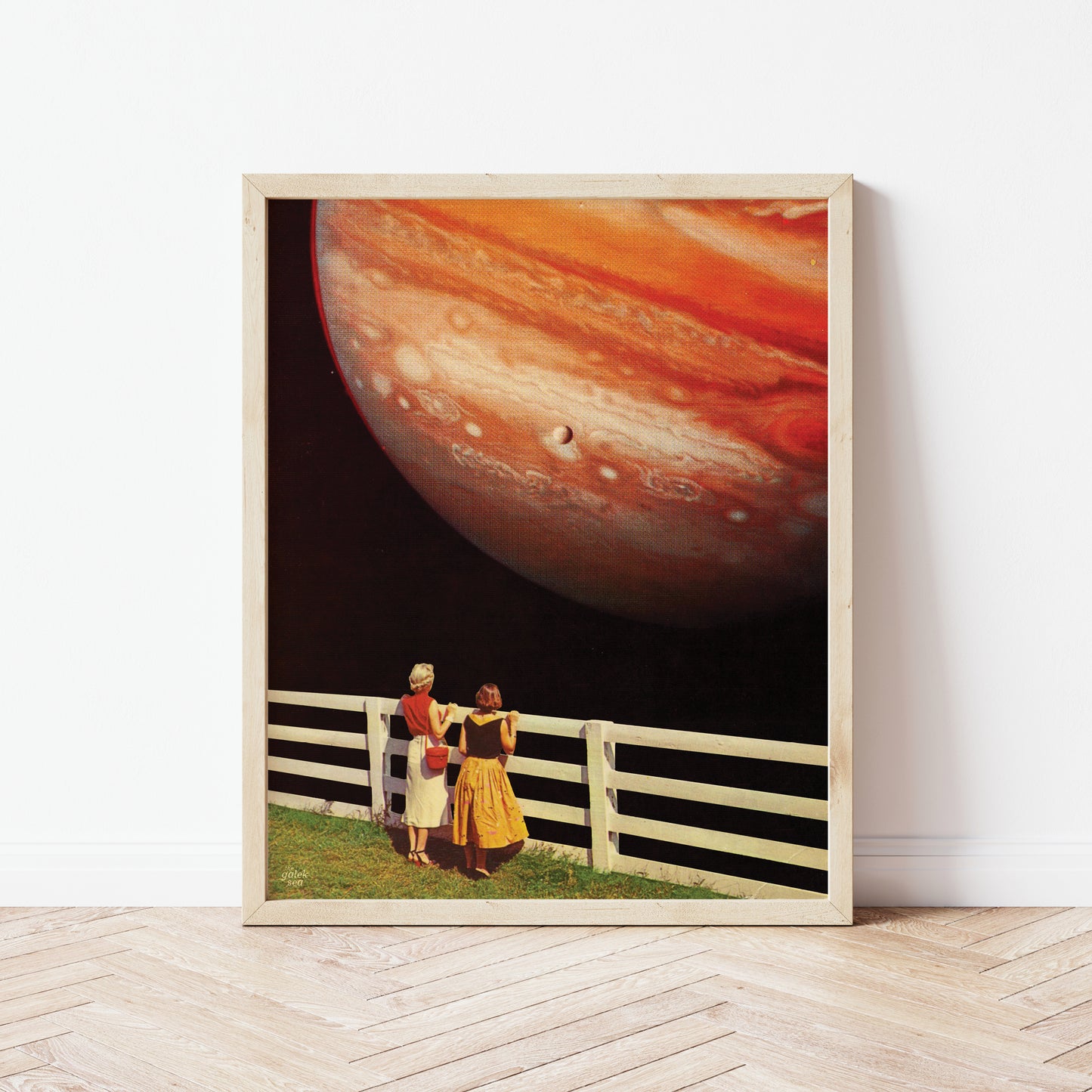 View From Somewhere - Vintage Collage Art Print
