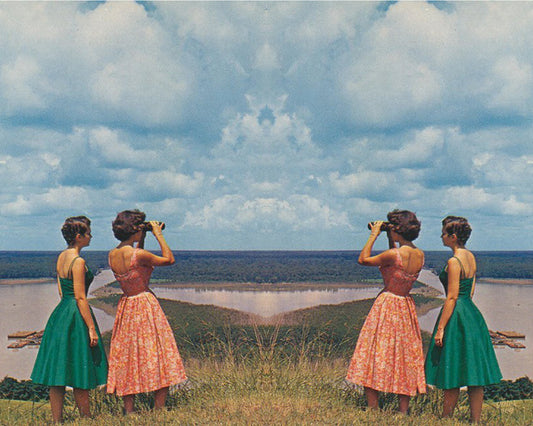 Binoculars - Vintage Collage Art Print
