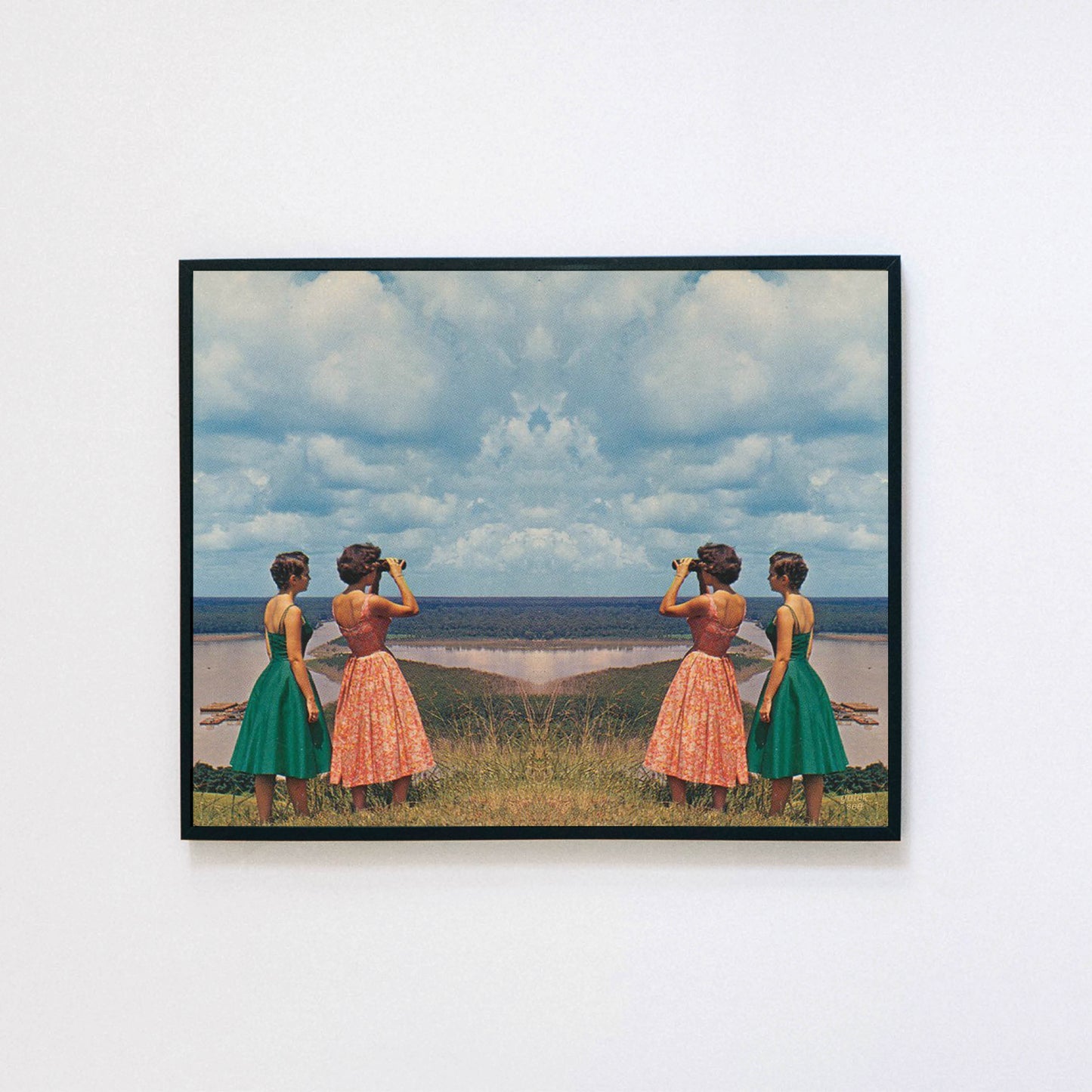 Binoculars - Vintage Collage Art Print