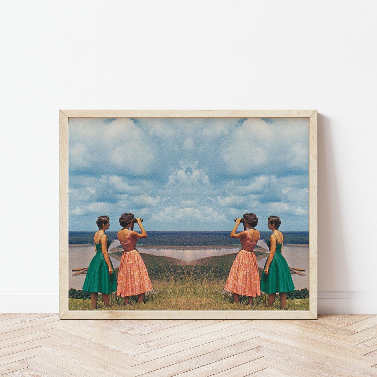 Binoculars - Vintage Collage Art Print