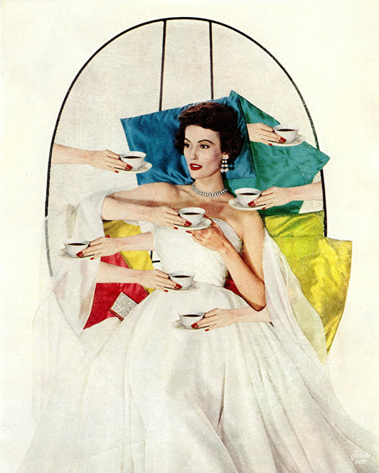 Coffee Break - Vintage Collage Art Print