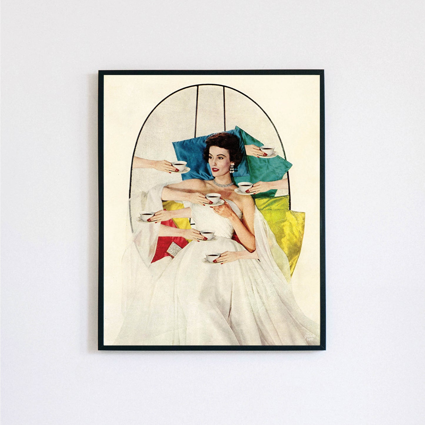 Coffee Break - Vintage Collage Art Print