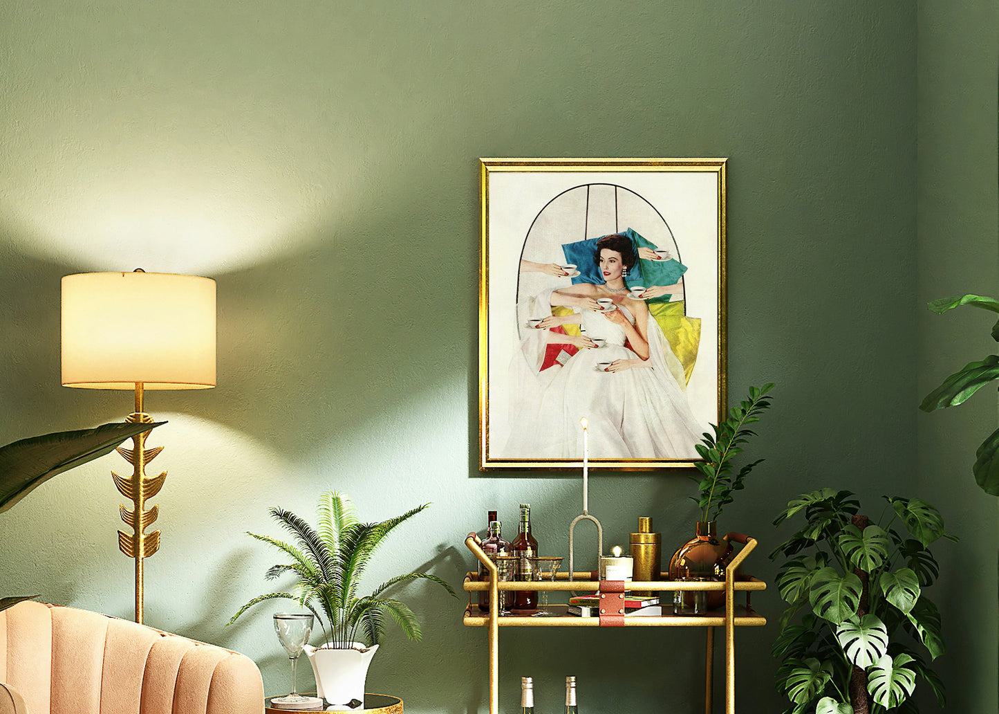 Coffee Break - Vintage Collage Art Print