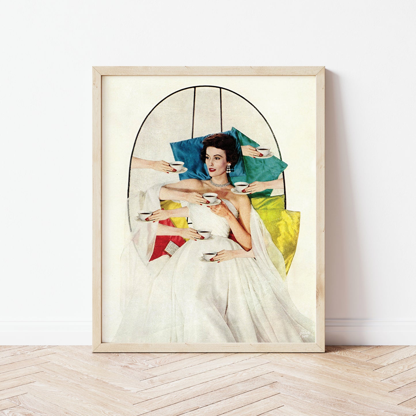 Coffee Break - Vintage Collage Art Print