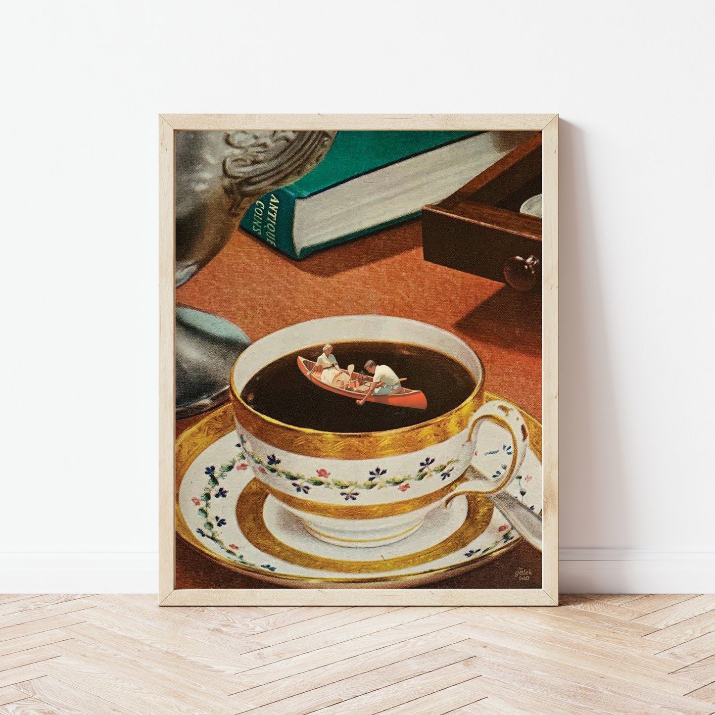 Coffee Date - Vintage Collage Art Print
