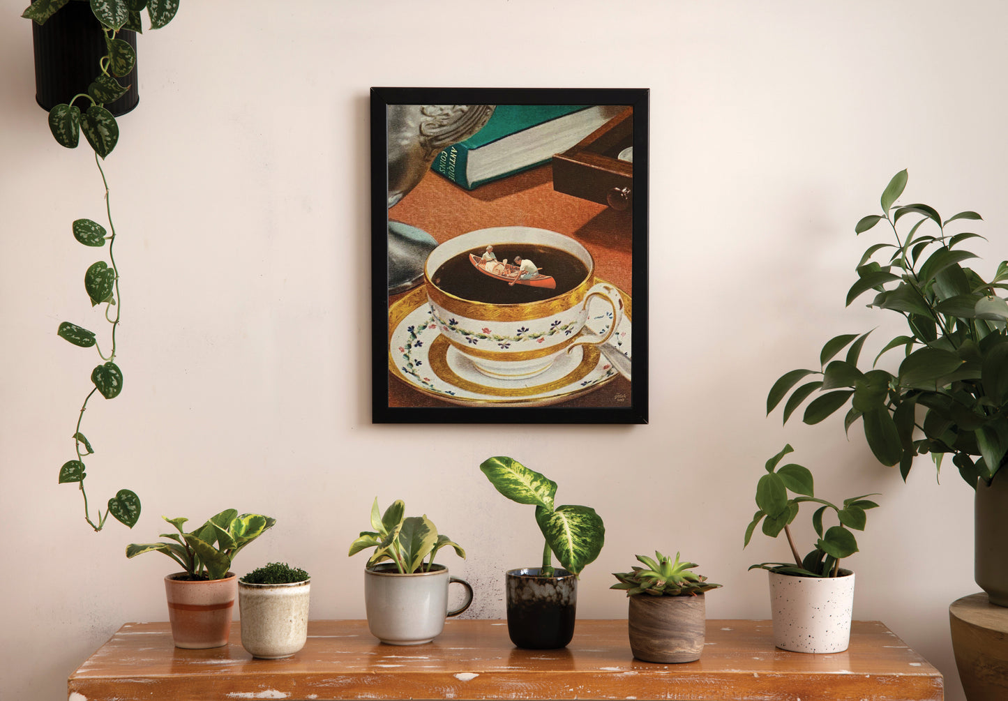 Coffee Date - Vintage Collage Art Print