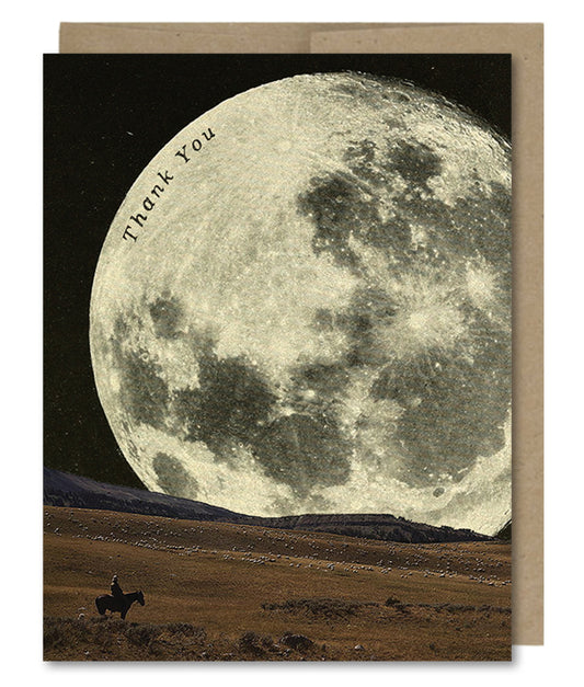 Thank You Cowboy Moon - Greeting Card