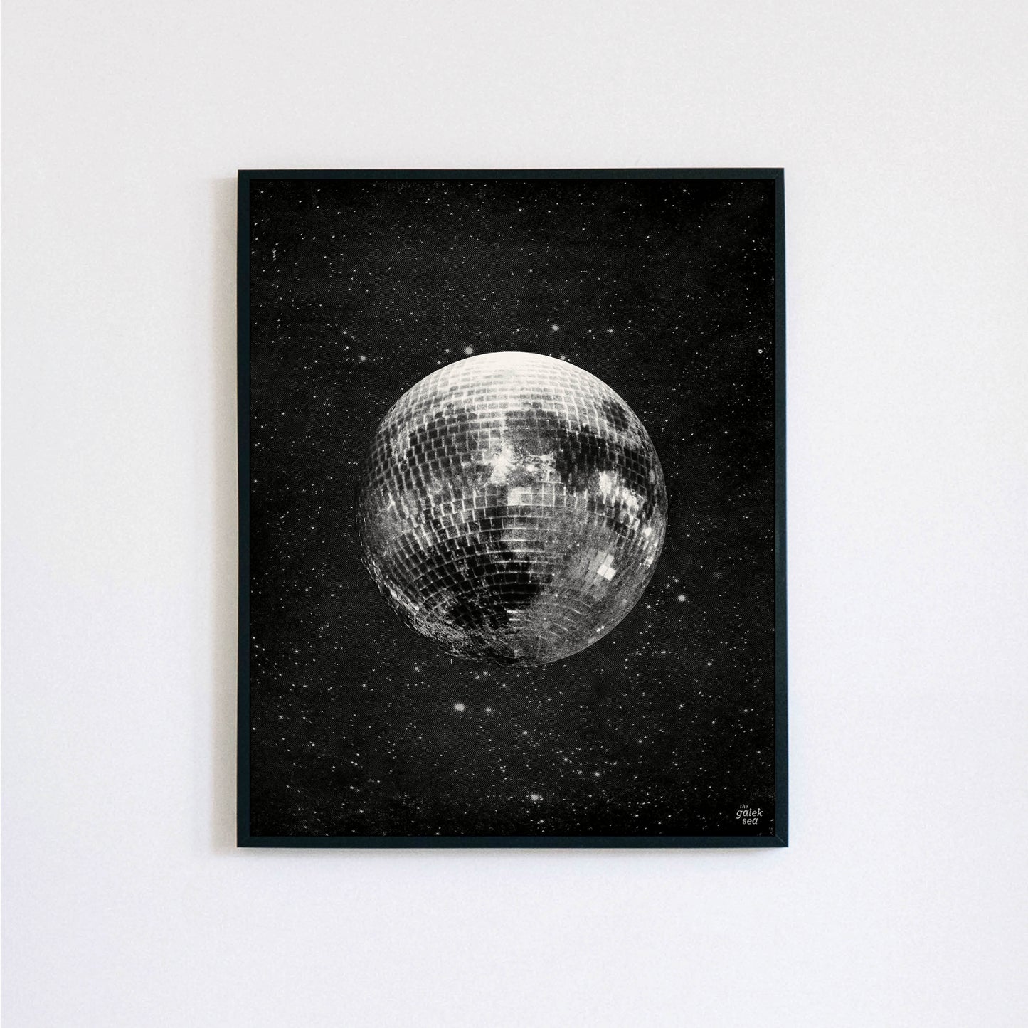 Disco Moon - Vintage Collage Art Print