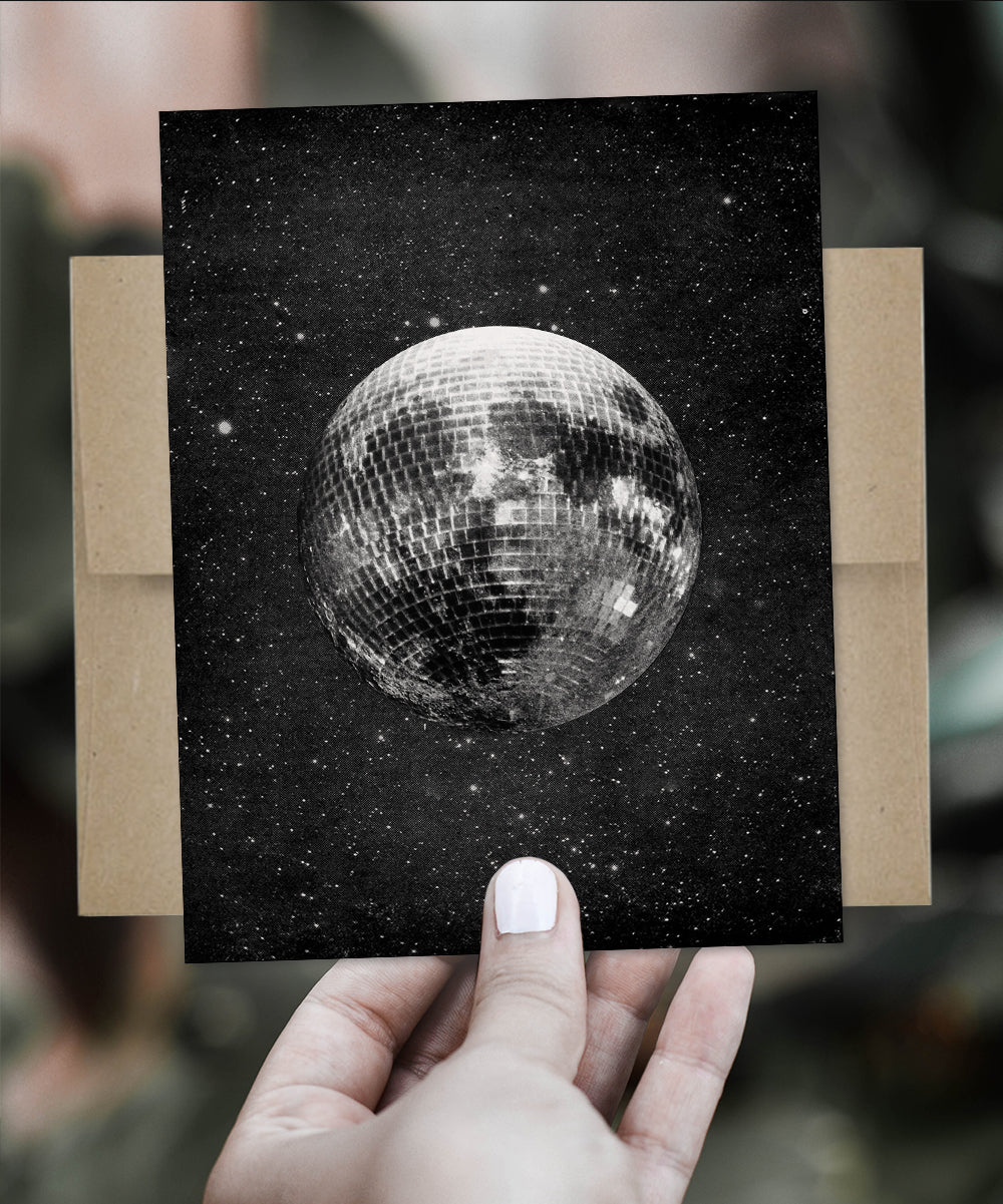 Disco Moon - Greeting Card