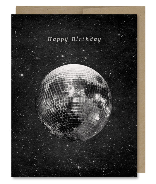 Birthday Disco Moon - Greeting Card