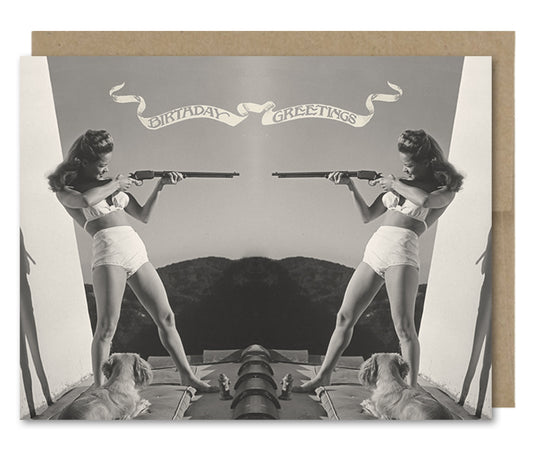 Birthday Double Barrel - Greeting Card