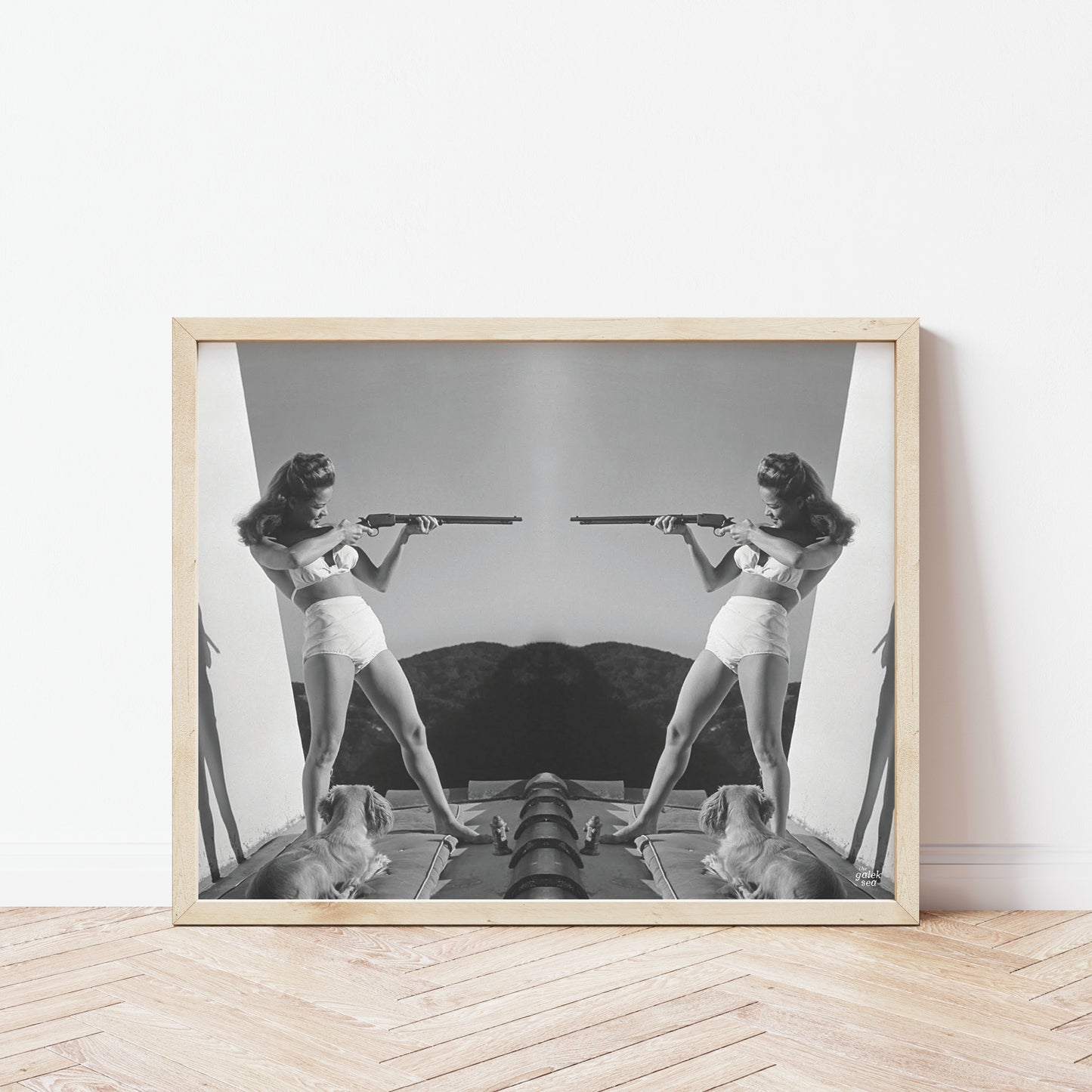 Double Barrel - Vintage Collage Art Print
