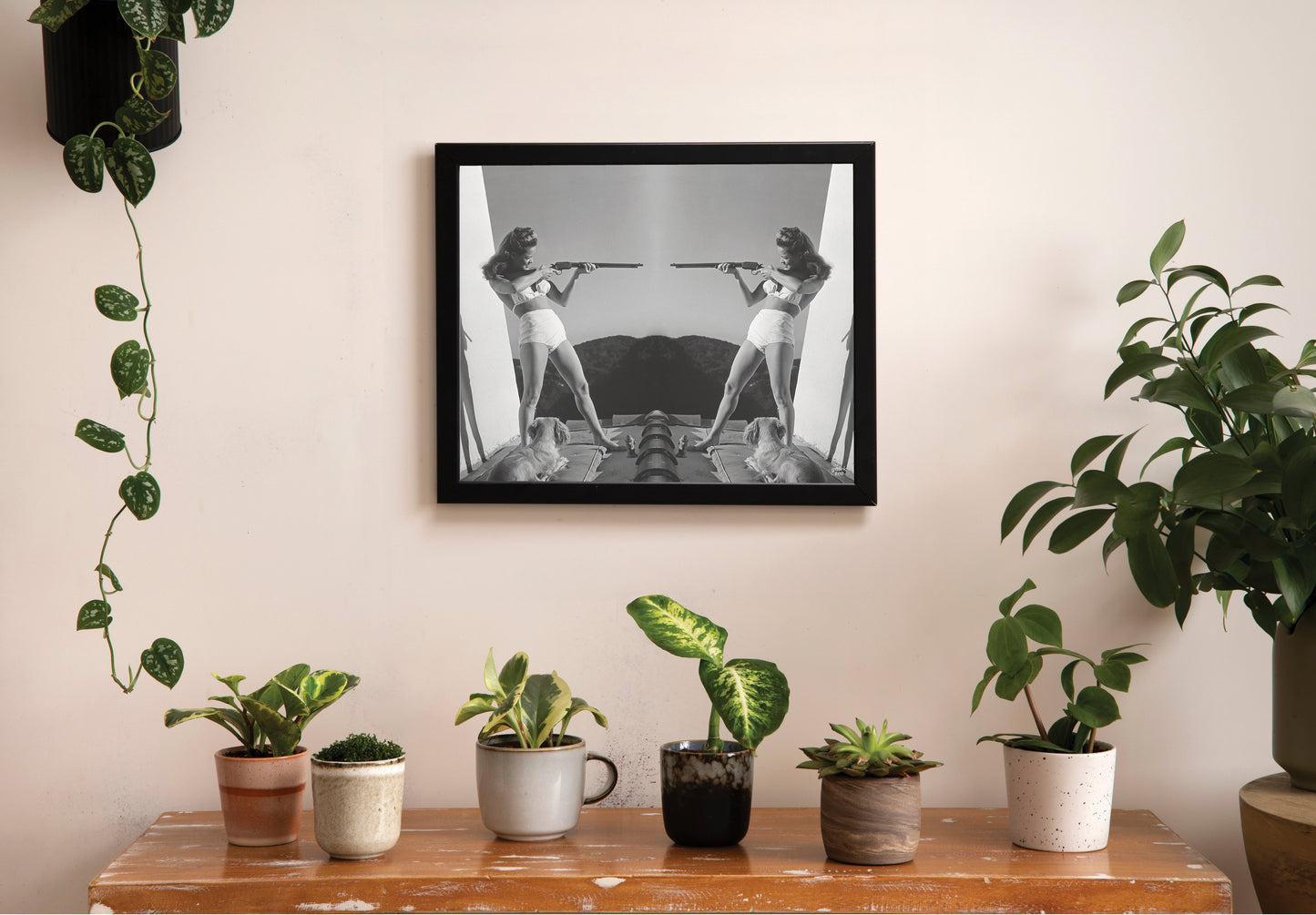 Double Barrel - Vintage Collage Art Print
