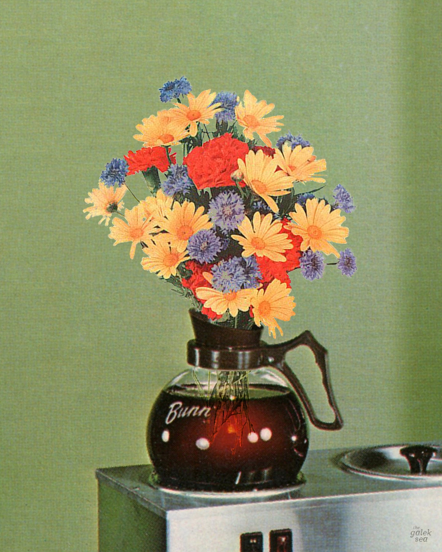 Flower Pot - Vintage Collage Art Print