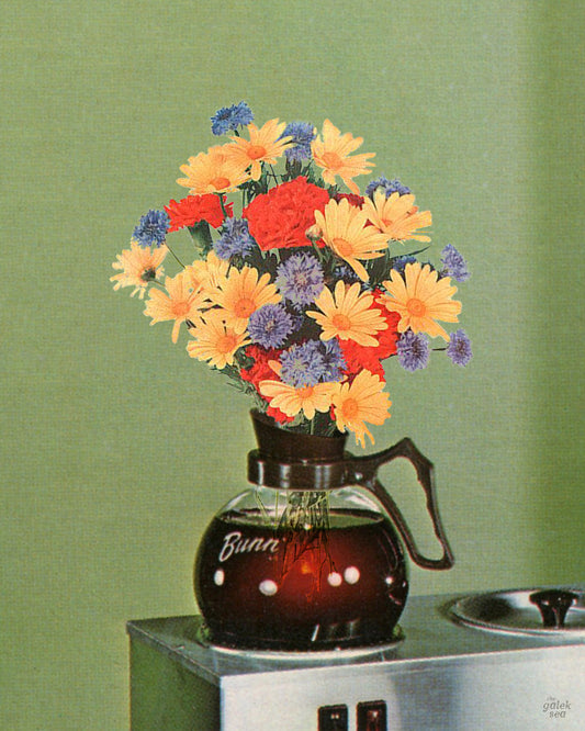 Flower Pot - Vintage Collage Art Print