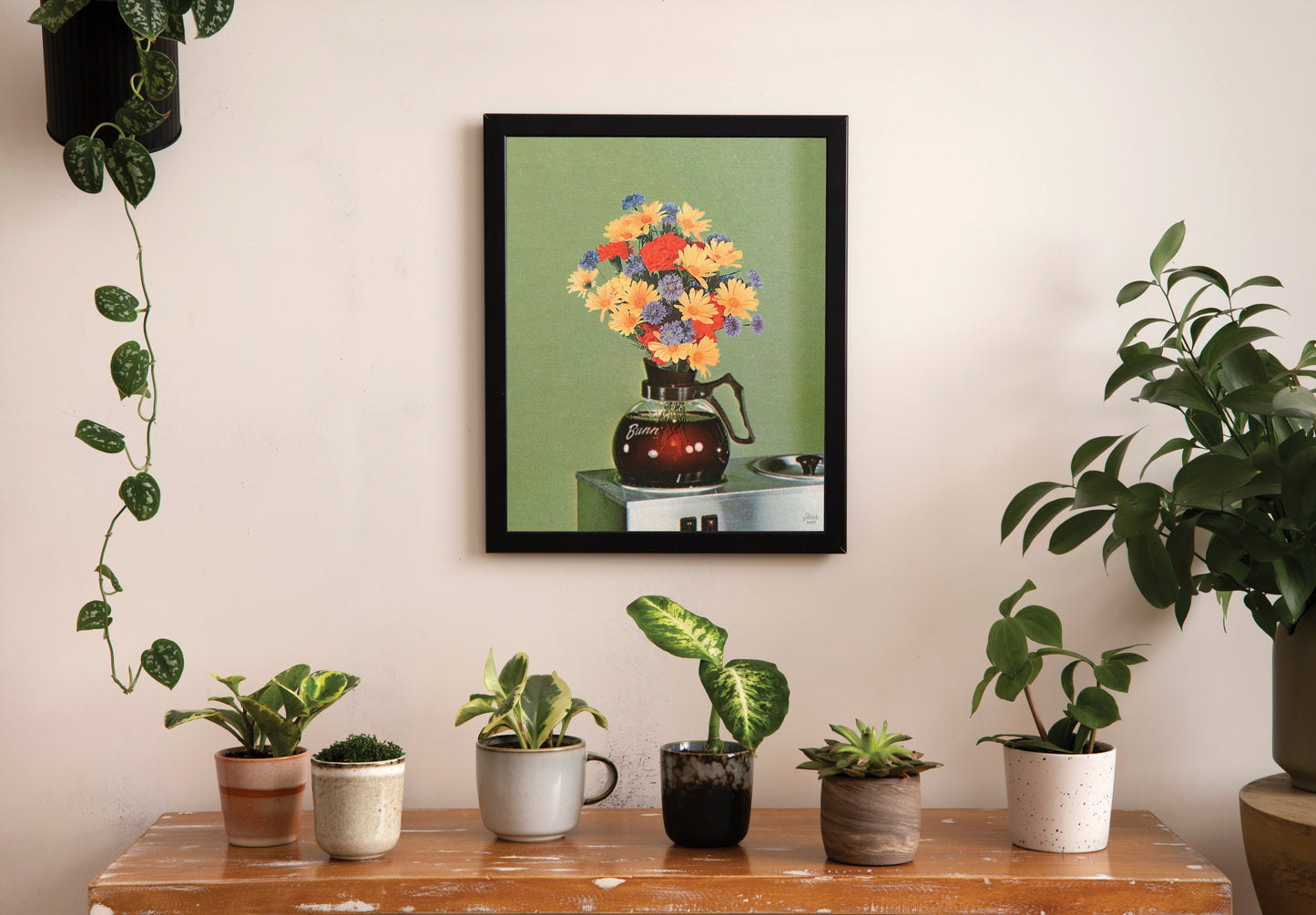 Flower Pot - Vintage Collage Art Print