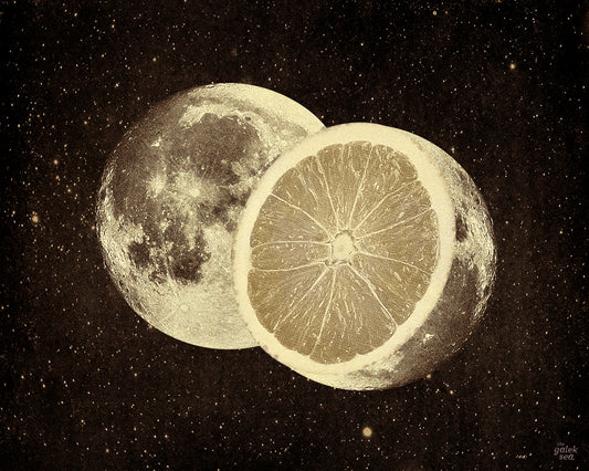 Harvest Moon - Vintage Collage Art Print