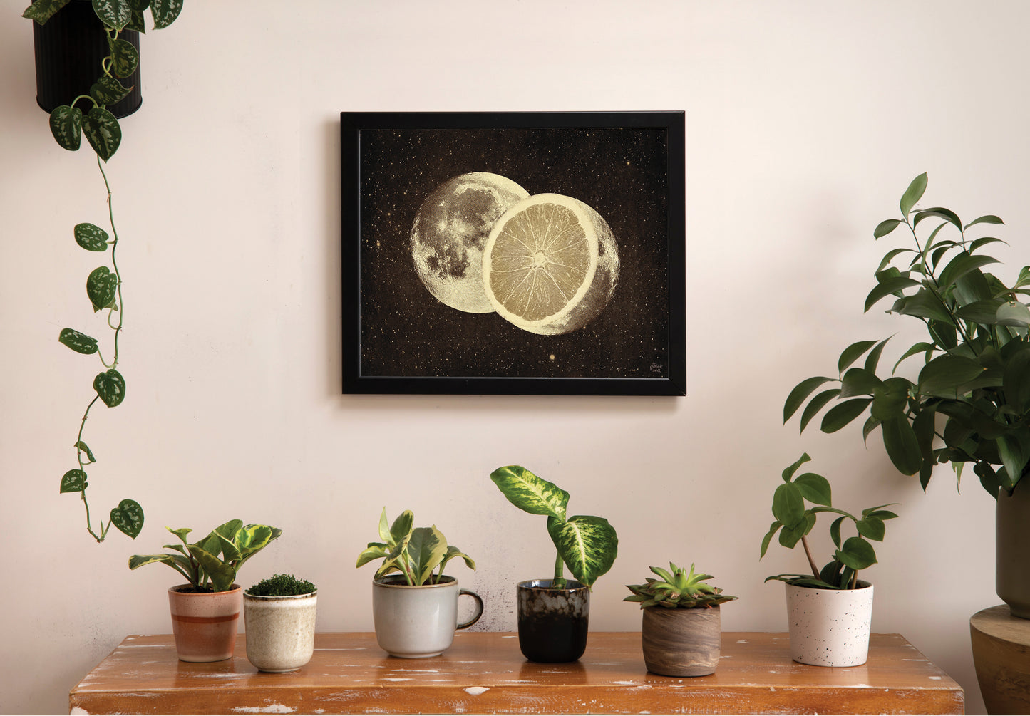 Harvest Moon - Vintage Collage Art Print