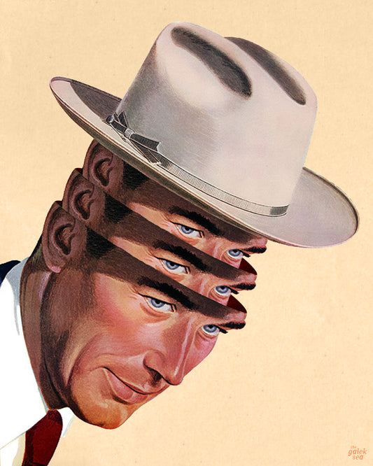 Hat Trick - Vintage Collage Art Print