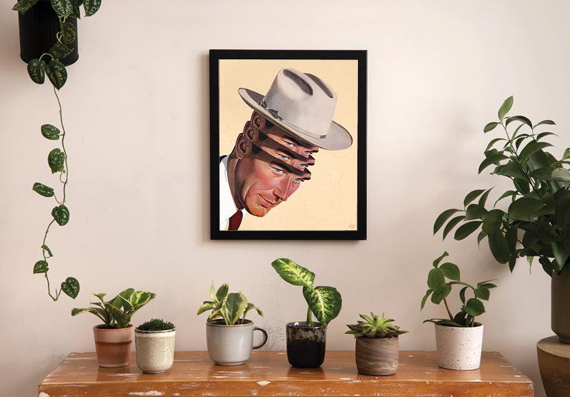 Hat Trick - Vintage Collage Art Print