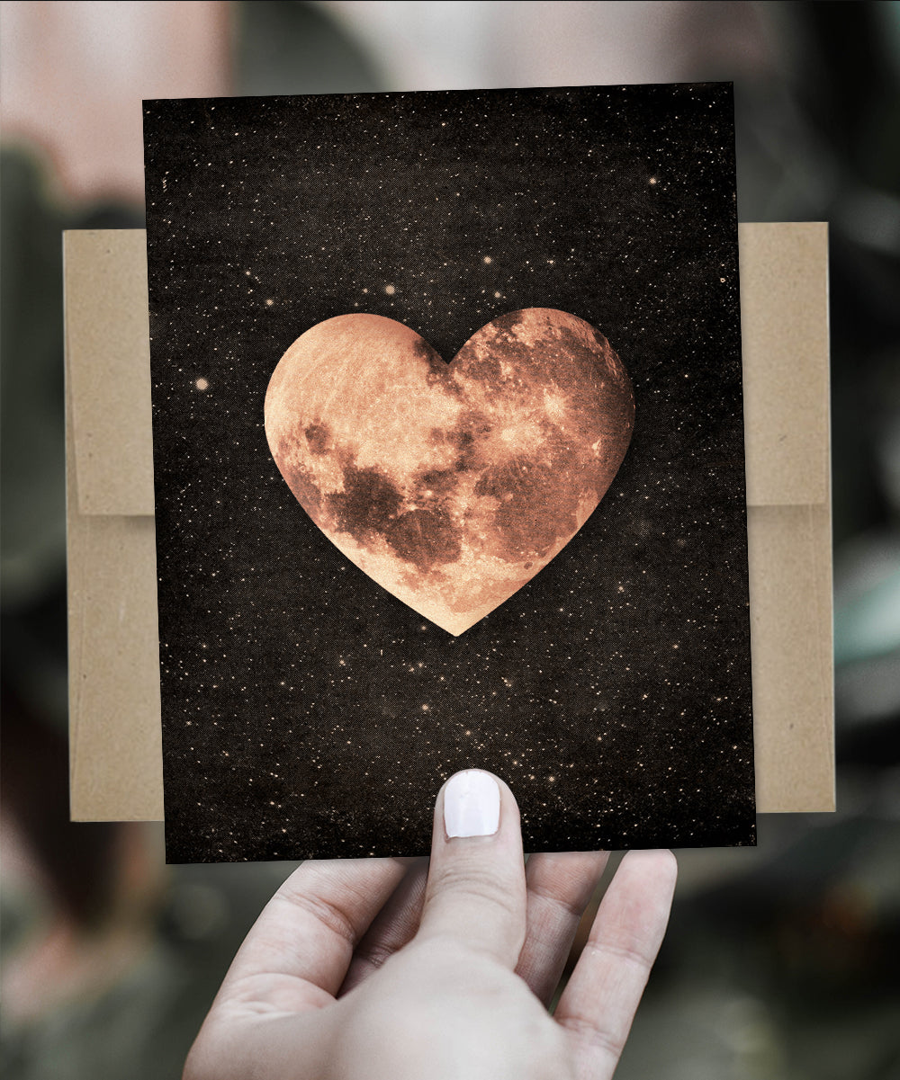 Heart Moon - Greeting Card