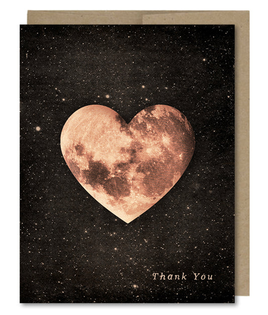 Thank You Heart Moon - Greeting Card