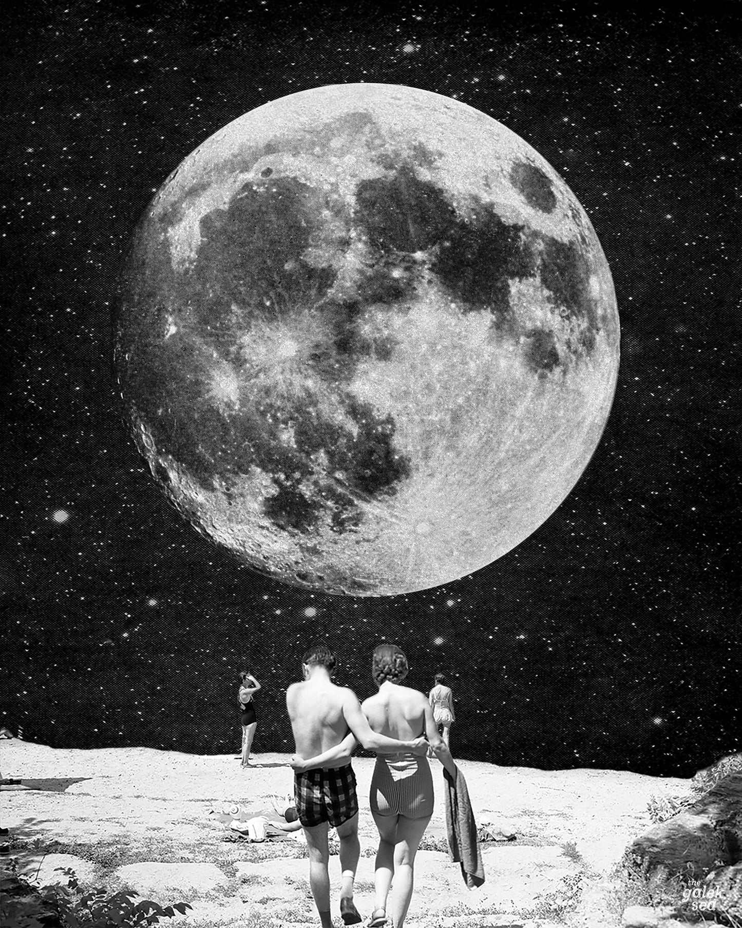 Honeymoon - Vintage Collage Art Print