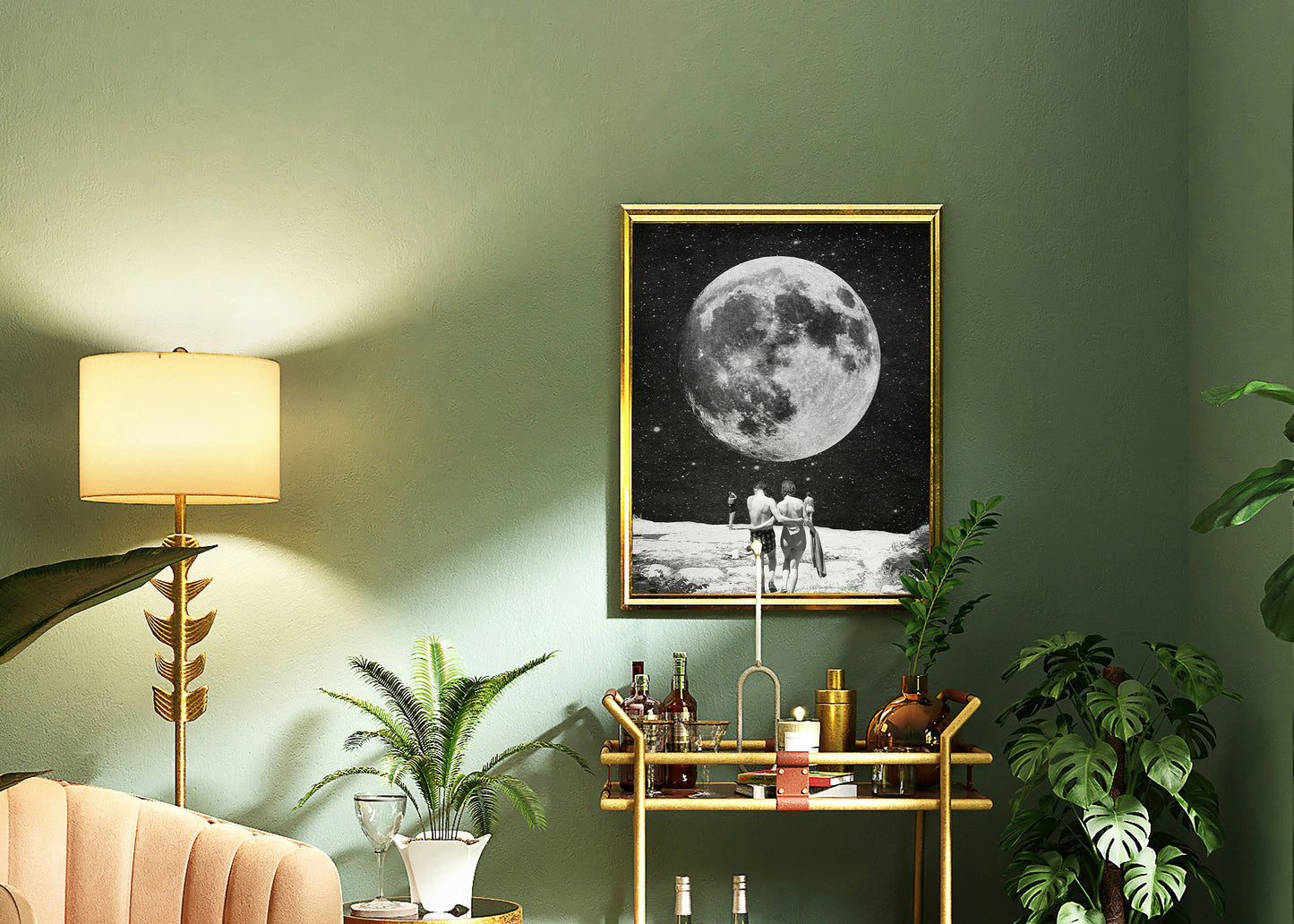 Honeymoon - Vintage Collage Art Print