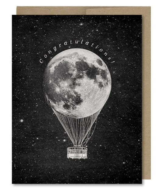 Congratulations Hot Air Balloon - Greeting Card