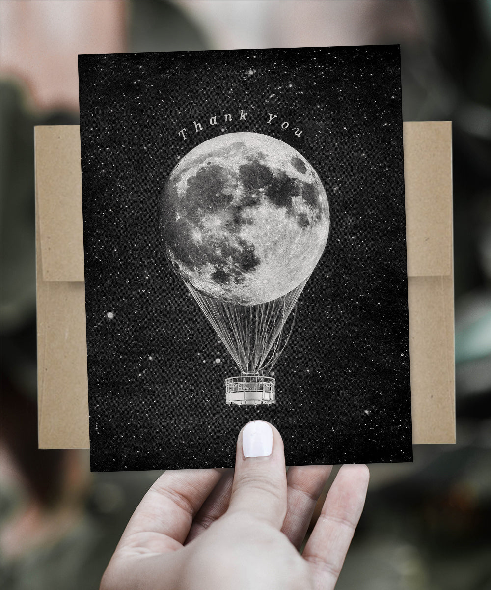 Thank You Hot Air Balloon - Greeting Card