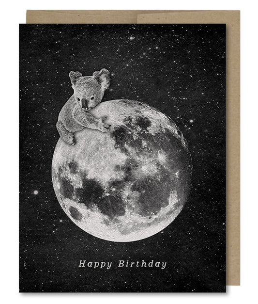 Birthday Koala & Moon - Greeting Card