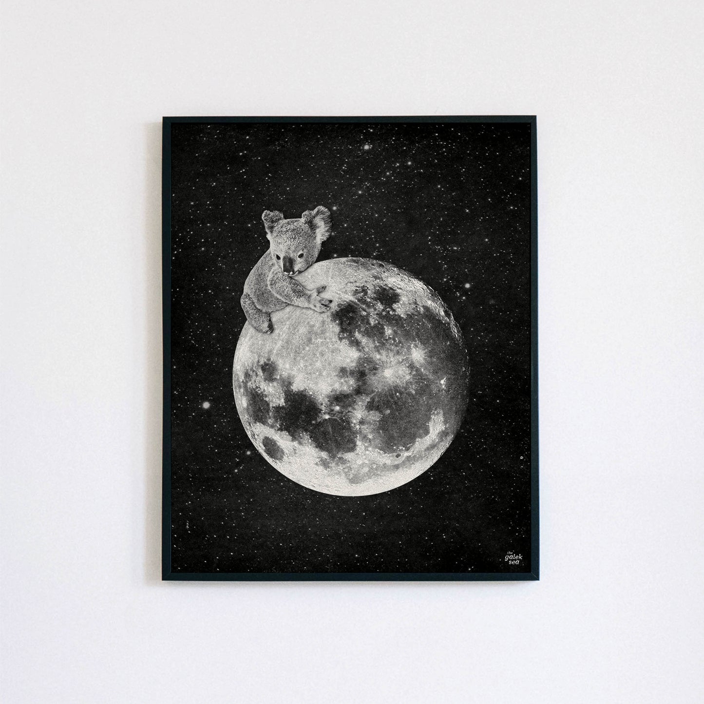 Koala & Moon - Vintage Collage Art Print