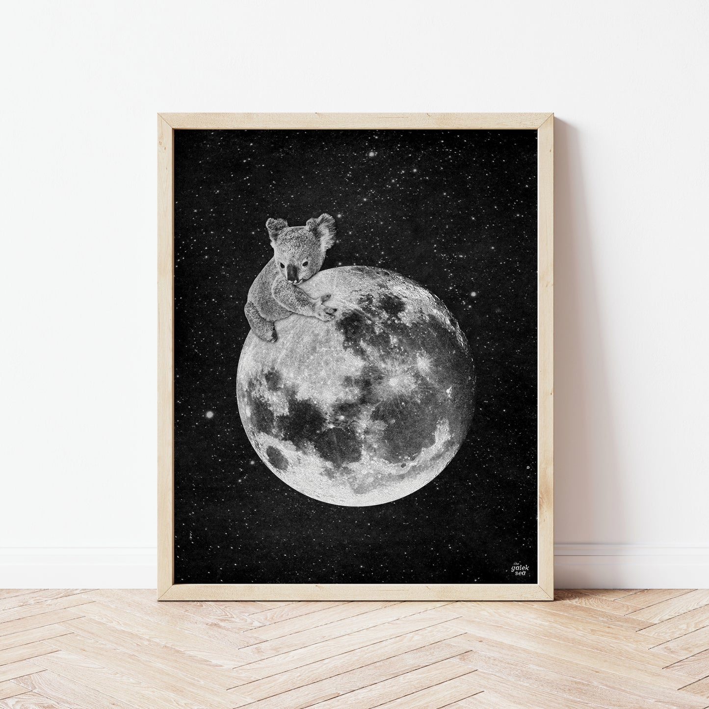 Koala & Moon - Vintage Collage Art Print