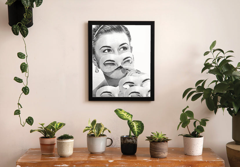 Masking - Vintage Collage Art Print