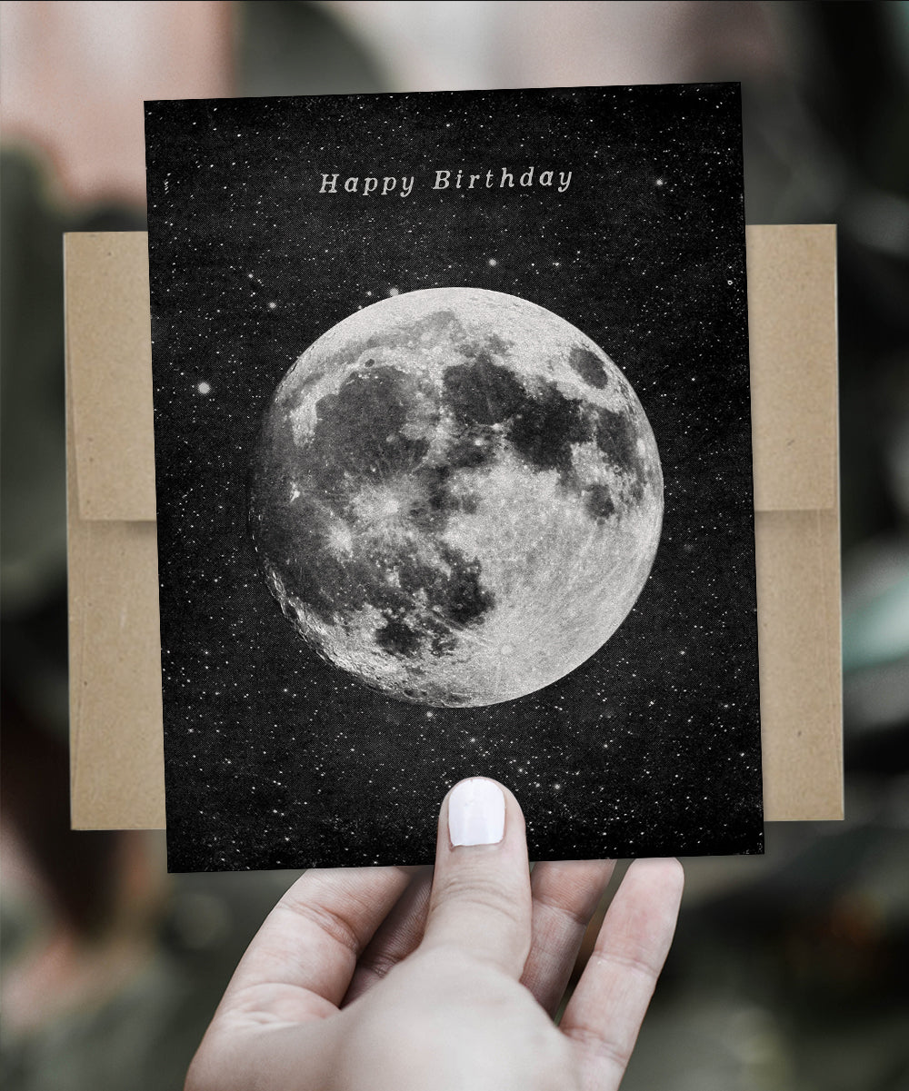 Birthday Moon - Greeting Card