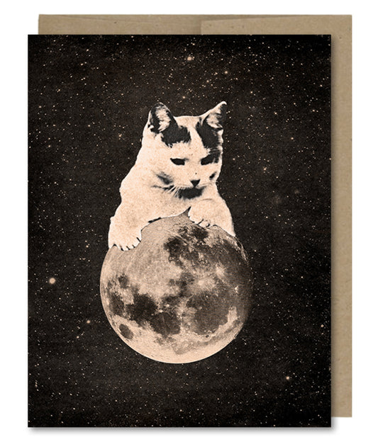 Mooncat #2 - Greeting Card