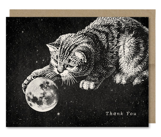 Thank You Mooncat - Greeting Card