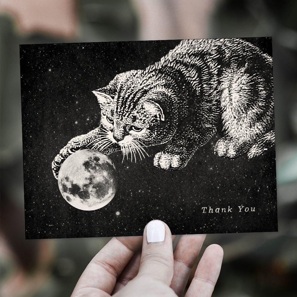 Thank You Mooncat - Greeting Card
