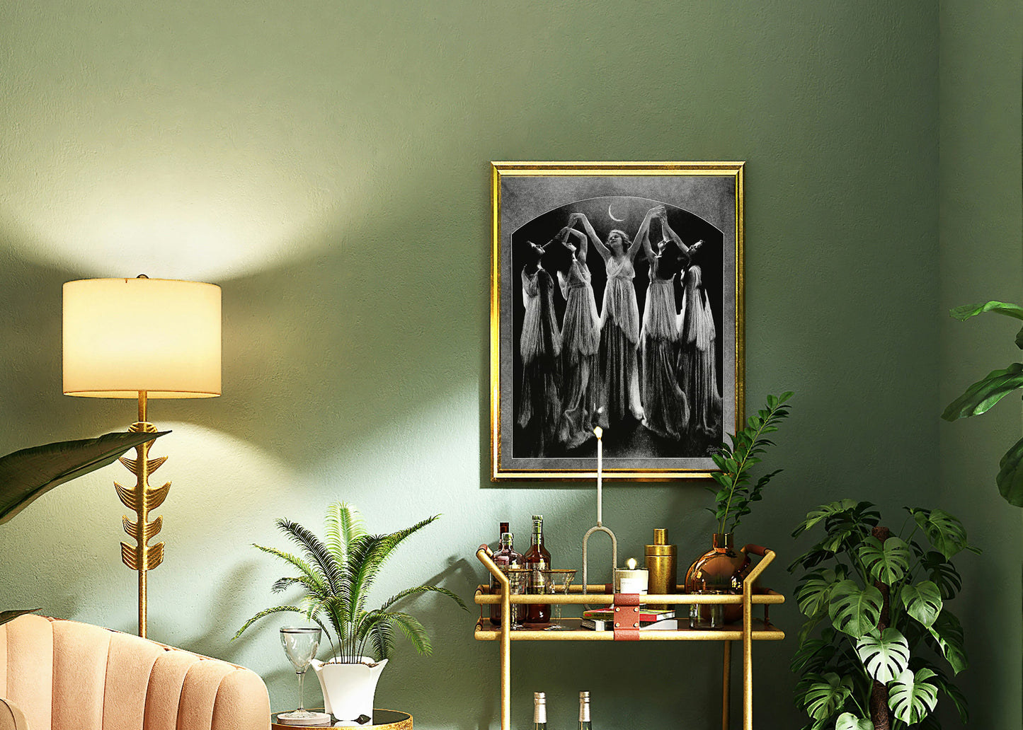 Moonlit - Vintage Collage Art Print