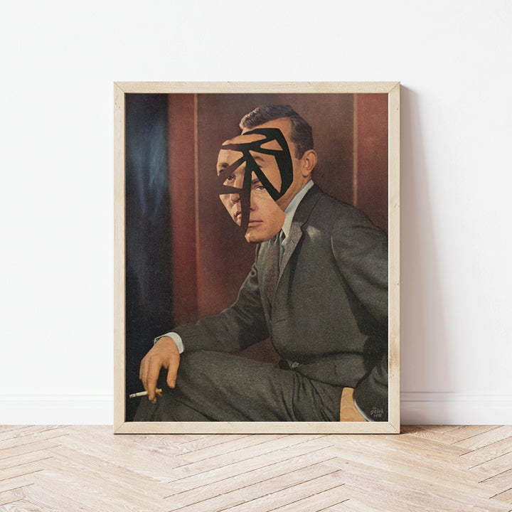 Smoke Break - Vintage Collage Art Print