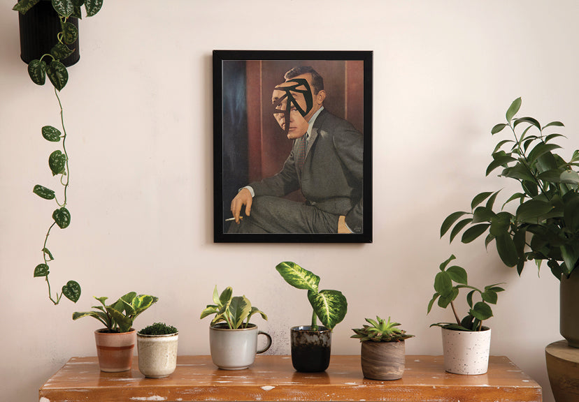 Smoke Break - Vintage Collage Art Print