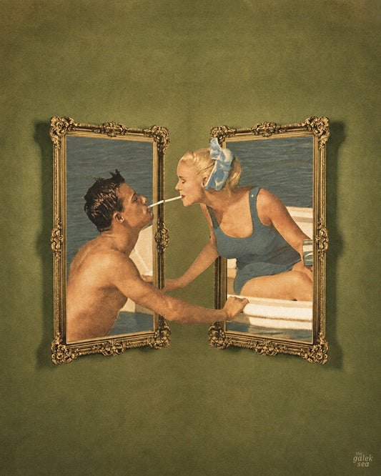 Smoke & Mirrors - Vintage Collage Art Print