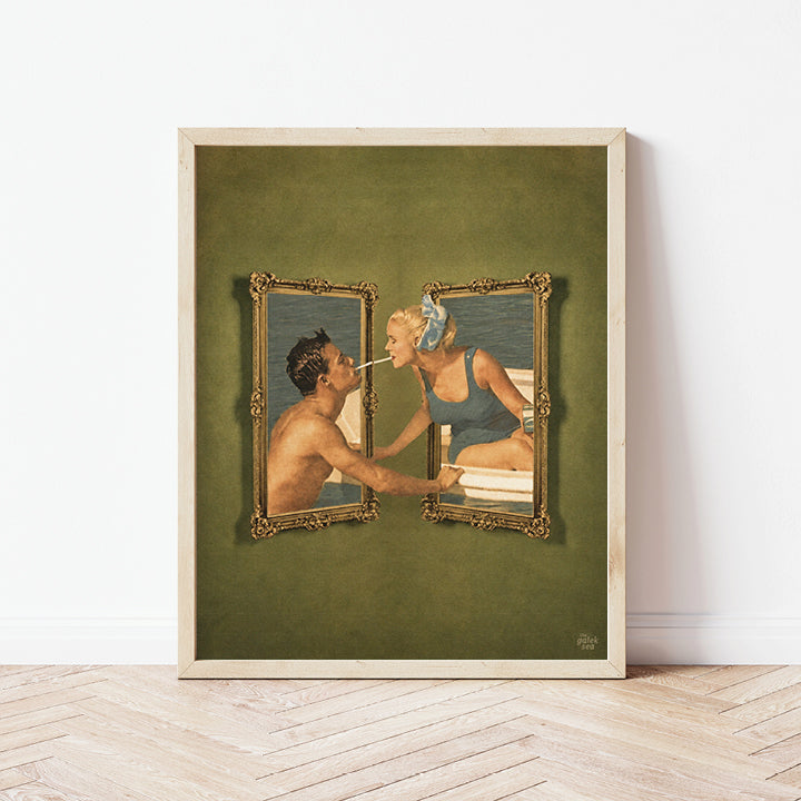 Smoke & Mirrors - Vintage Collage Art Print