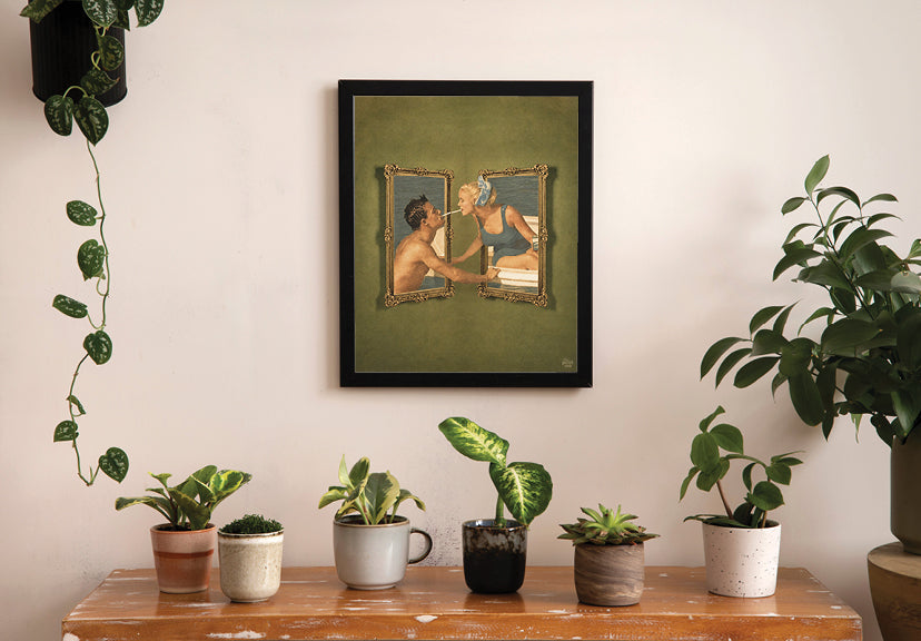 Smoke & Mirrors - Vintage Collage Art Print