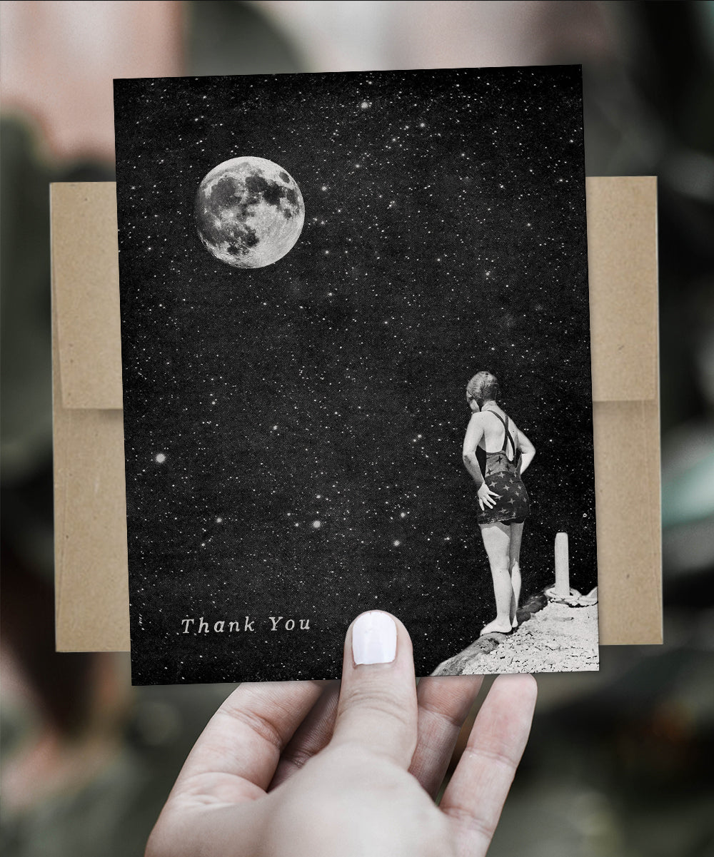 Thank You Spacewoman & The Pier Into Space - Greeting Card