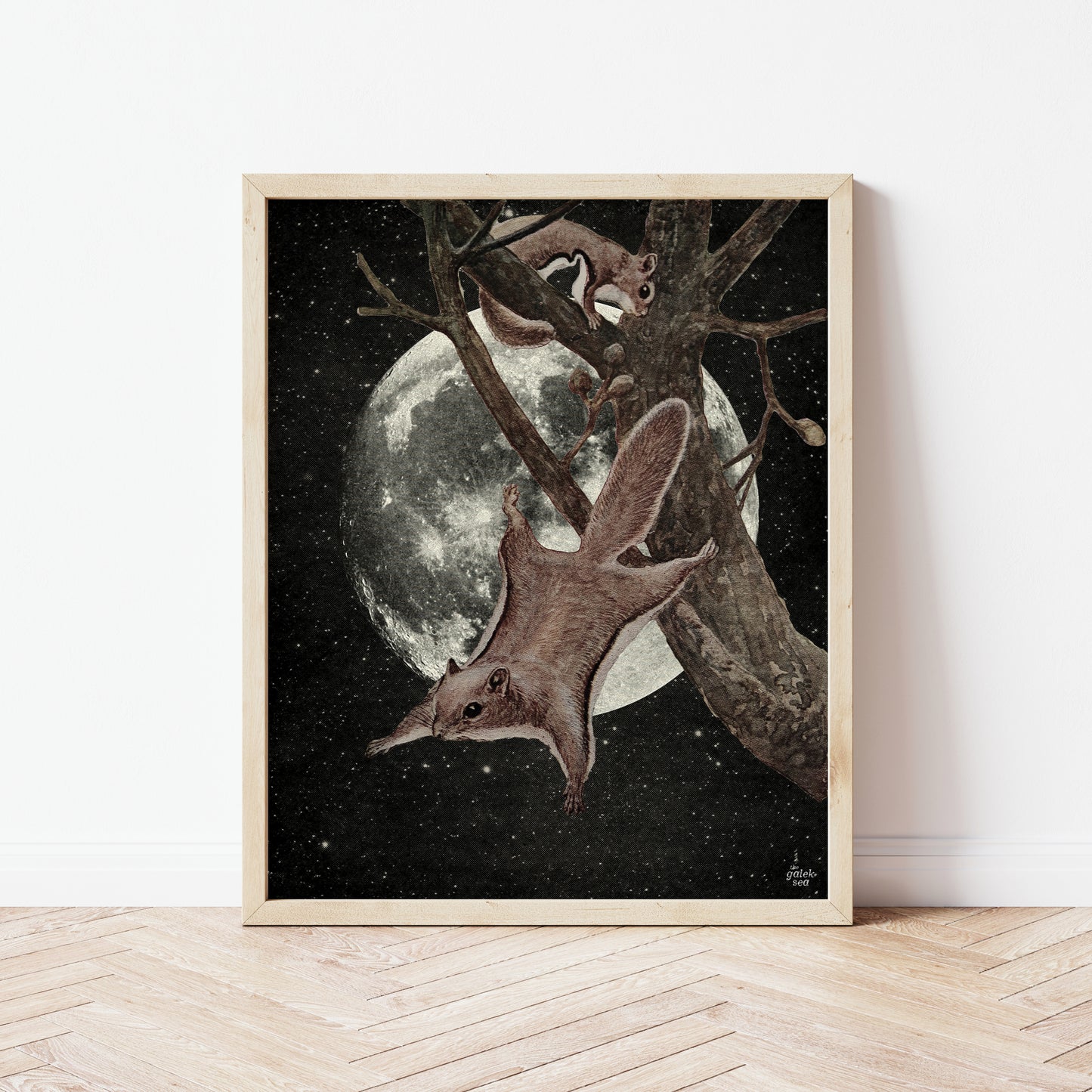 Squirrel Away - Vintage Collage Art Print
