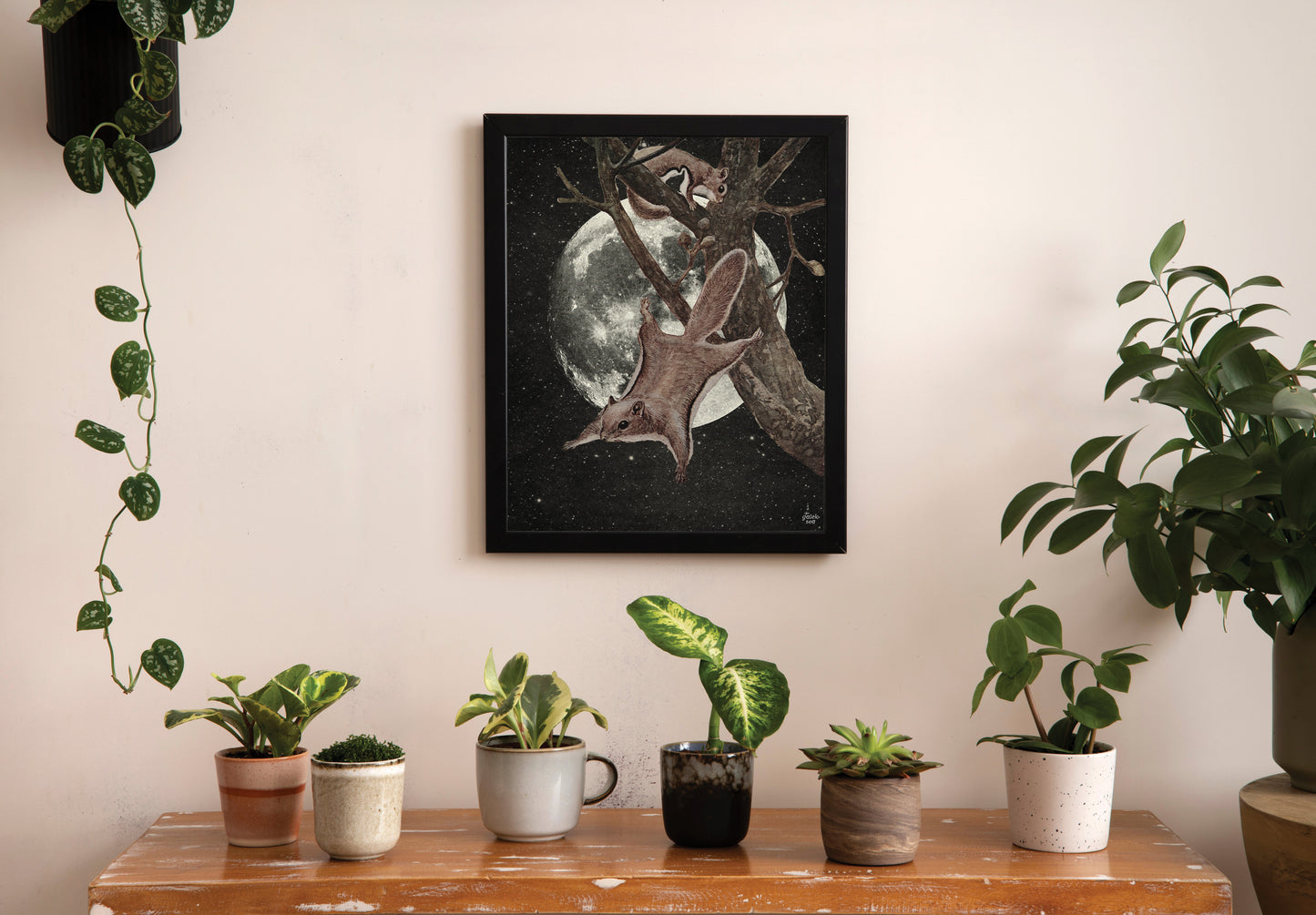 Squirrel Away - Vintage Collage Art Print