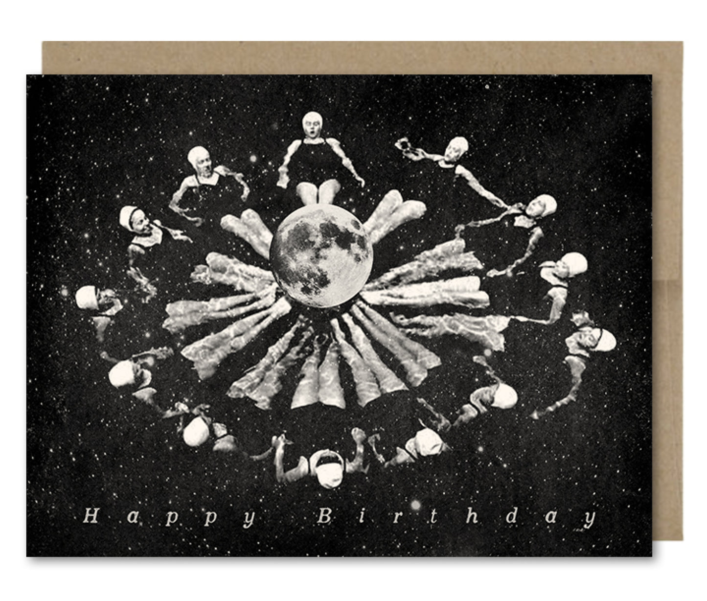 Birthday Synchronized Space Ladies - Greeting Card